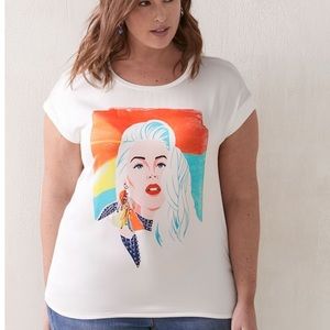 Printed crew neck tee